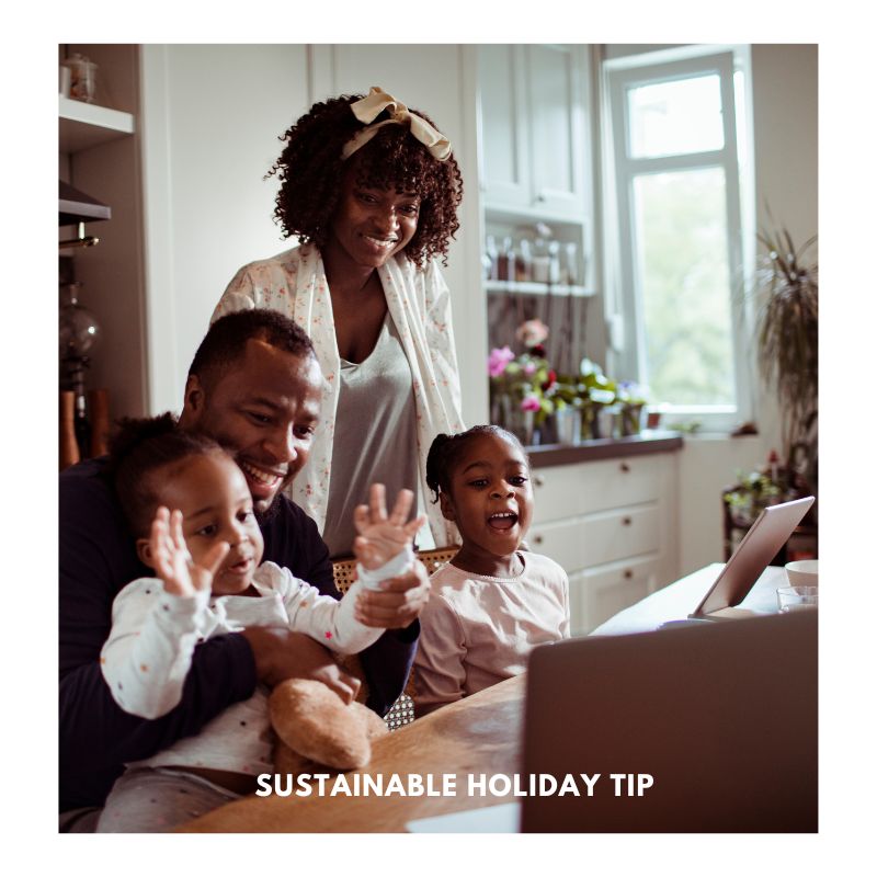 Sustainable Tips for the Holidays Gather Virtually