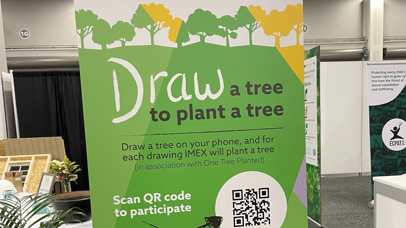 Draw a Tree To Plant a Tree Signage at IMEX America