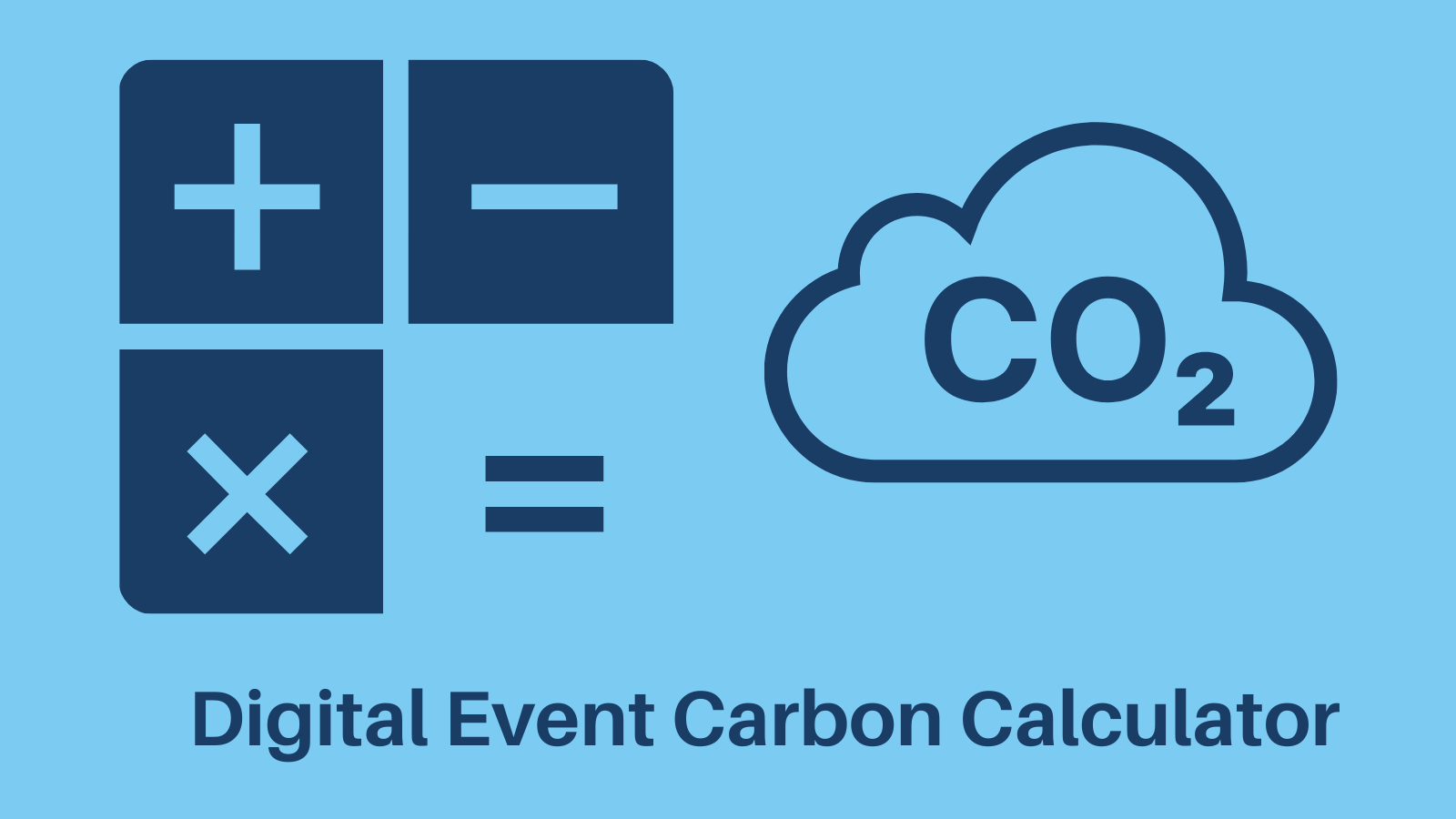 Digital Event Carbon Calculator Icon + cloud 