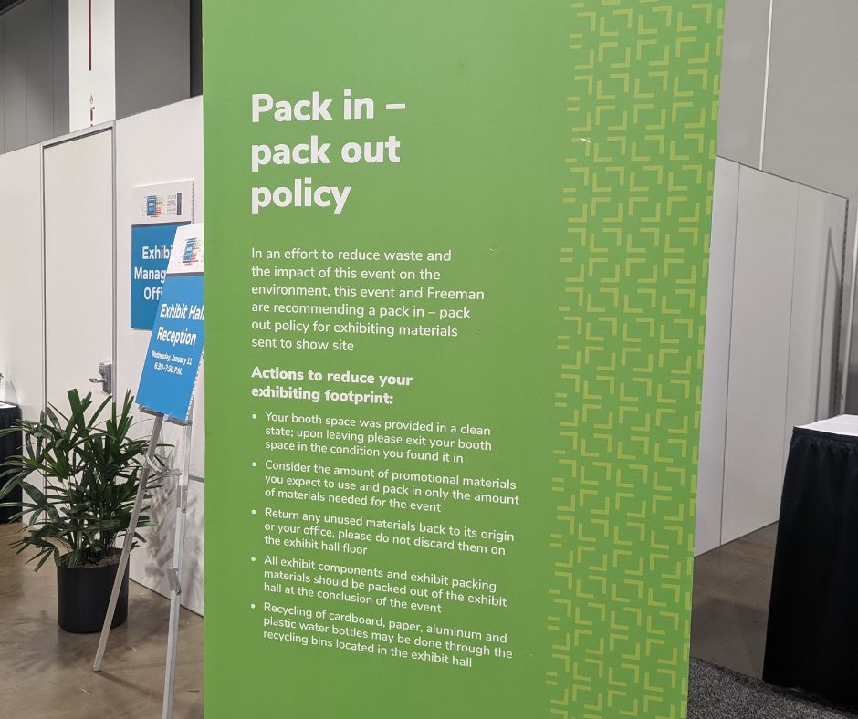 American Meteorological Society Pack In Pack Out Policy Signage