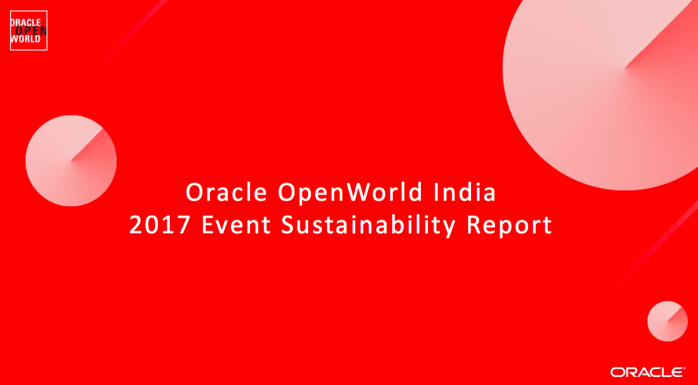 Oracle OpenWorld India 2017