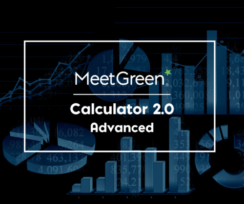 Charts for reporting Text: MeetGreen Calculator 2.0 Advanced