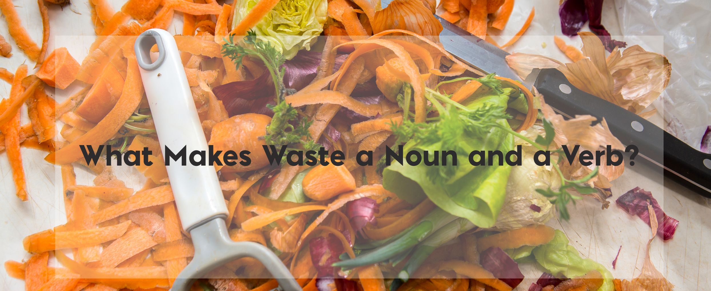 Food scraps with a peeler Text: What Makes Waste a Noun and a Verb?