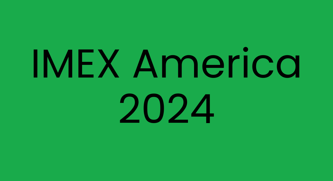 Green background Text: IMEX America 2024